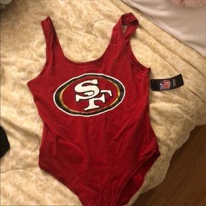 49ers low back bodysuit